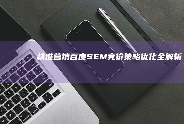 精准营销：百度SEM竞价策略优化全解析